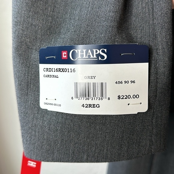 NWT Men's Chaps Grey Stretch Performance Series Comfort Suit Pants Size 34 X 30 - Picture 7 of 12
